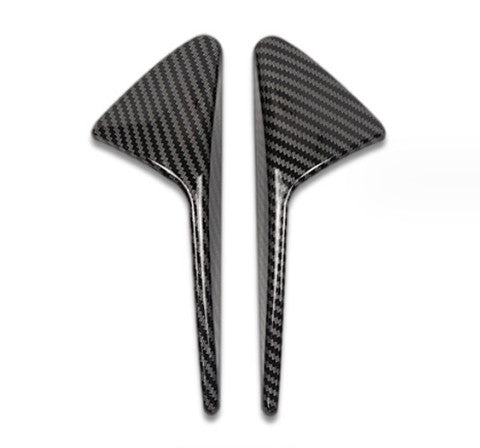 for Tesla Model 3 S X Carbon Fiber Style Black Side Camera Decoration Cover Trim