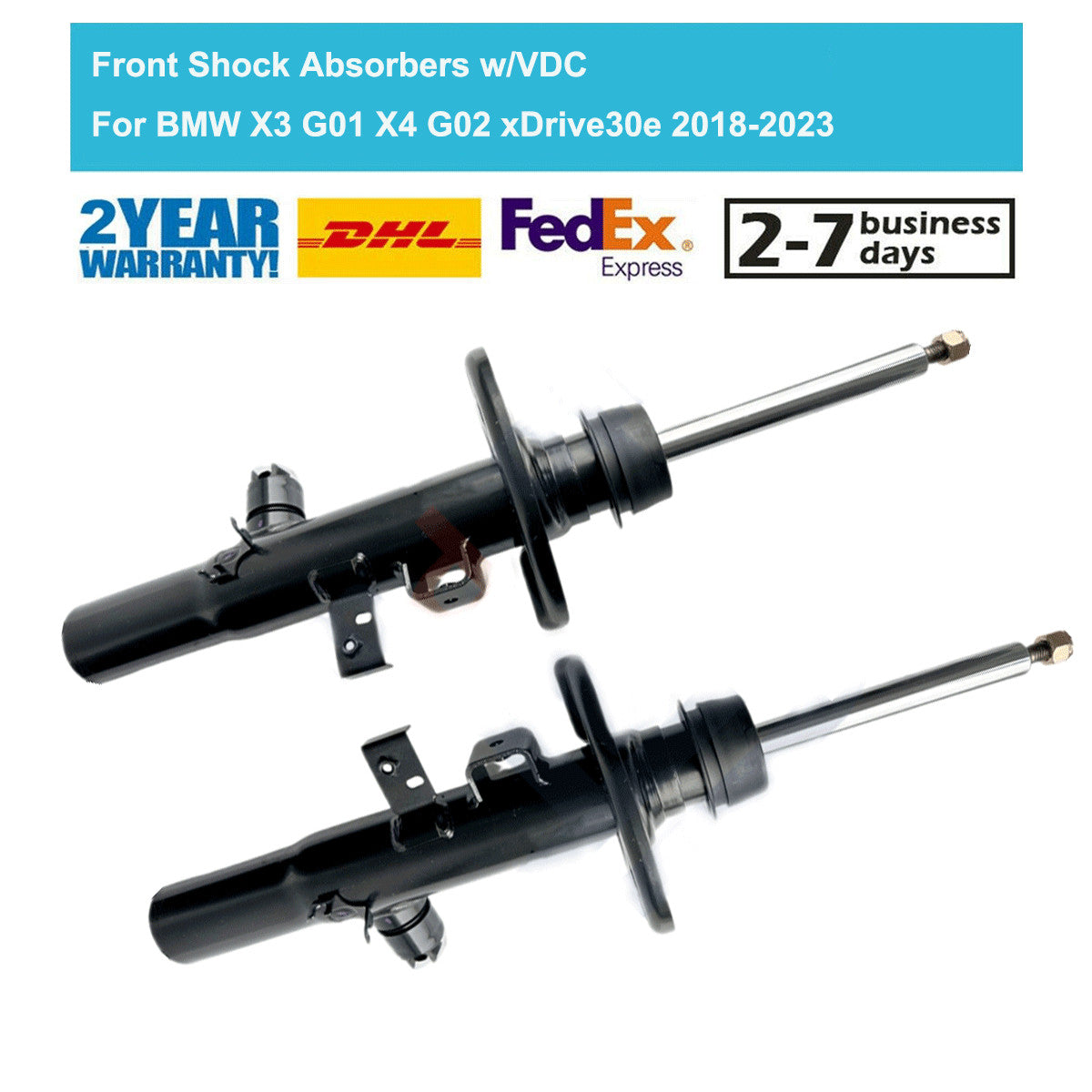 2PCS for BMW X3 G01 X4 G02 F97 F98 2018-2023 Front Shock Absorber Struts w/VDC