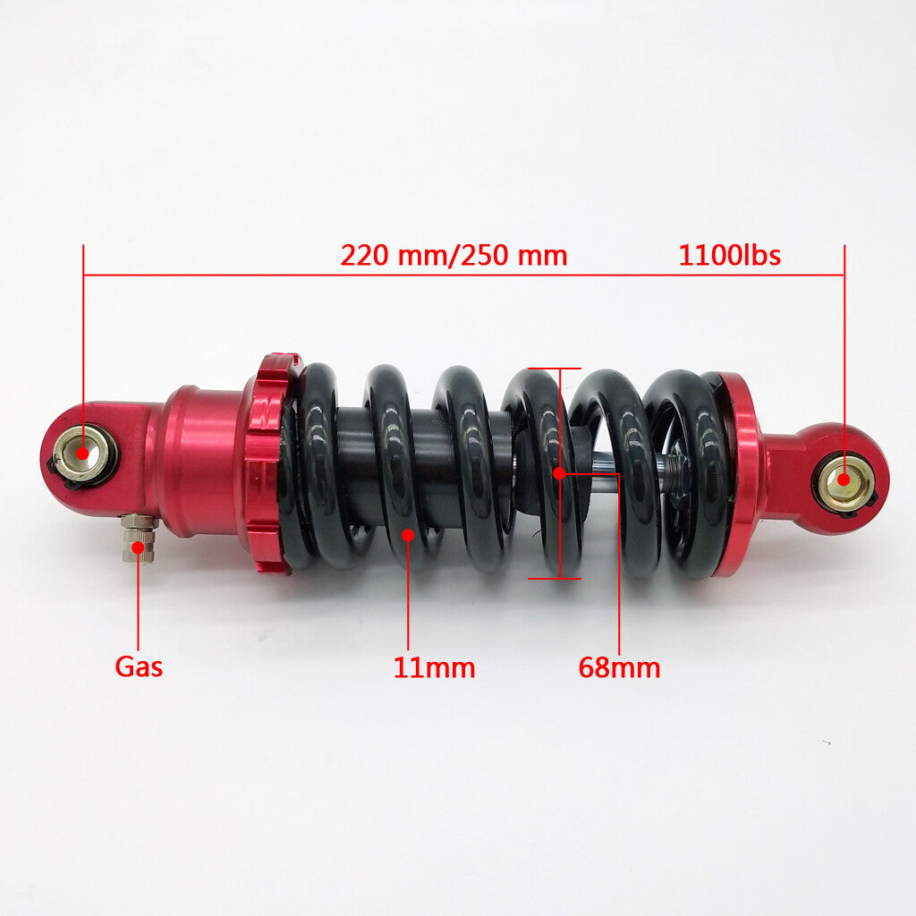 1100lbs 220mm Motorcycle Gas Air Shock Absorber Rear Suspension Monkey Bike