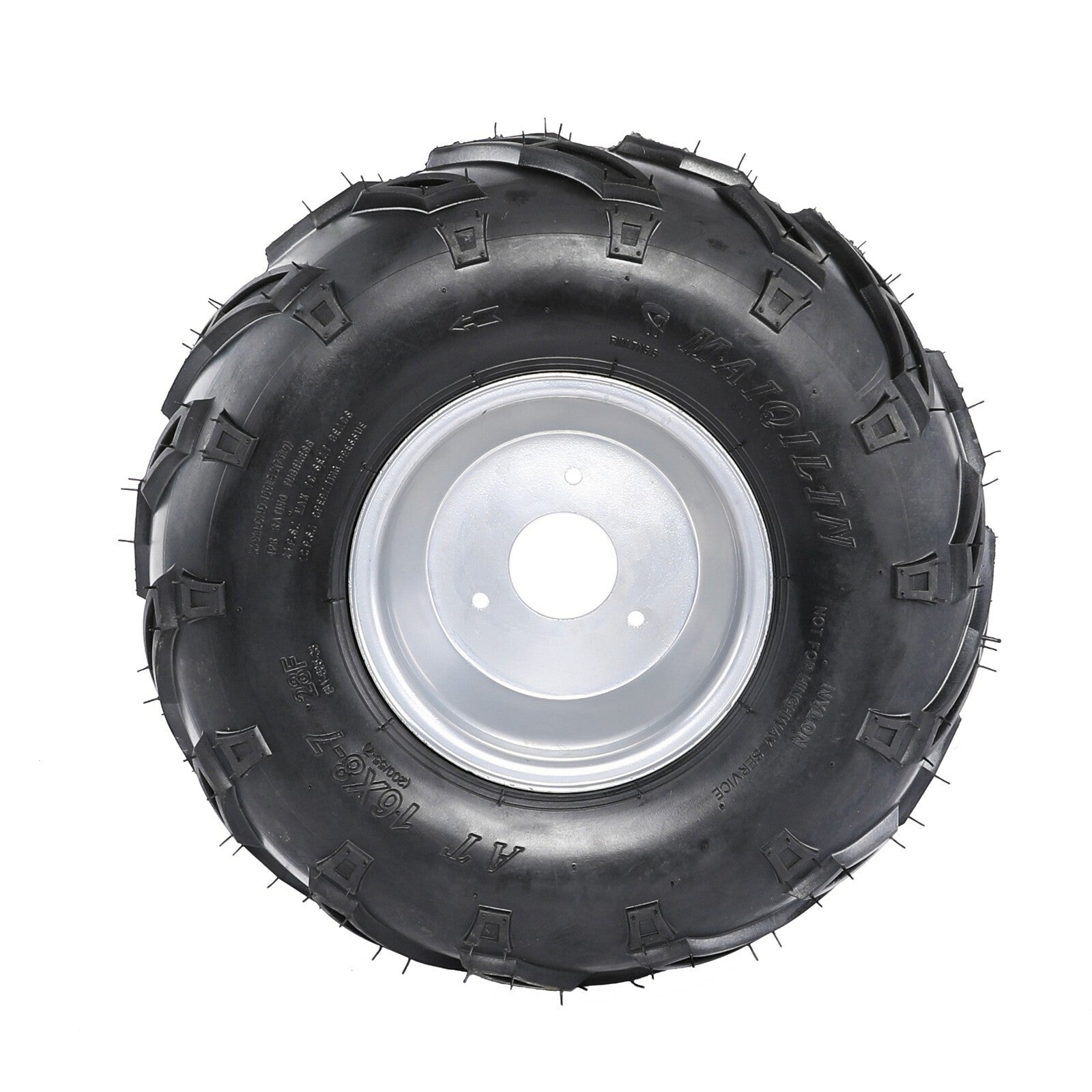 2-piece front 16x8-7 tire wheel with 3 lug nuts for 110cc/125cc all-terrain vehicles, 4-wheeled vehicles, and go-karts.
