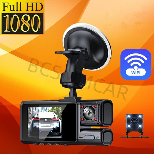3 Lens HD 1080P Dash Cam Car DVR Front Inside Rear Camera Night Vision G-sensor