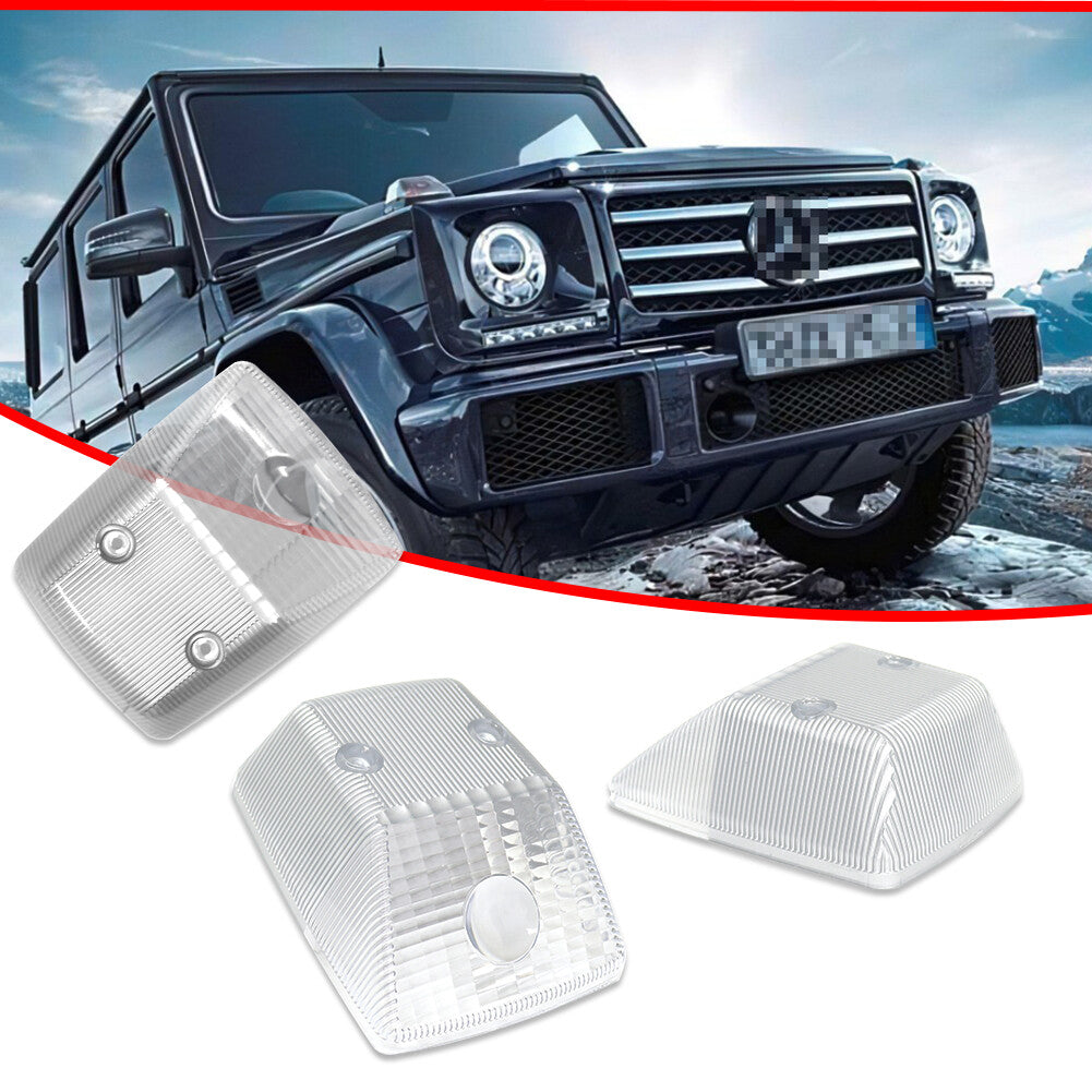 Transparent chrome front turn signal light cover suitable for 1980-18 for Mercedes-Benz G W460 W461 W463