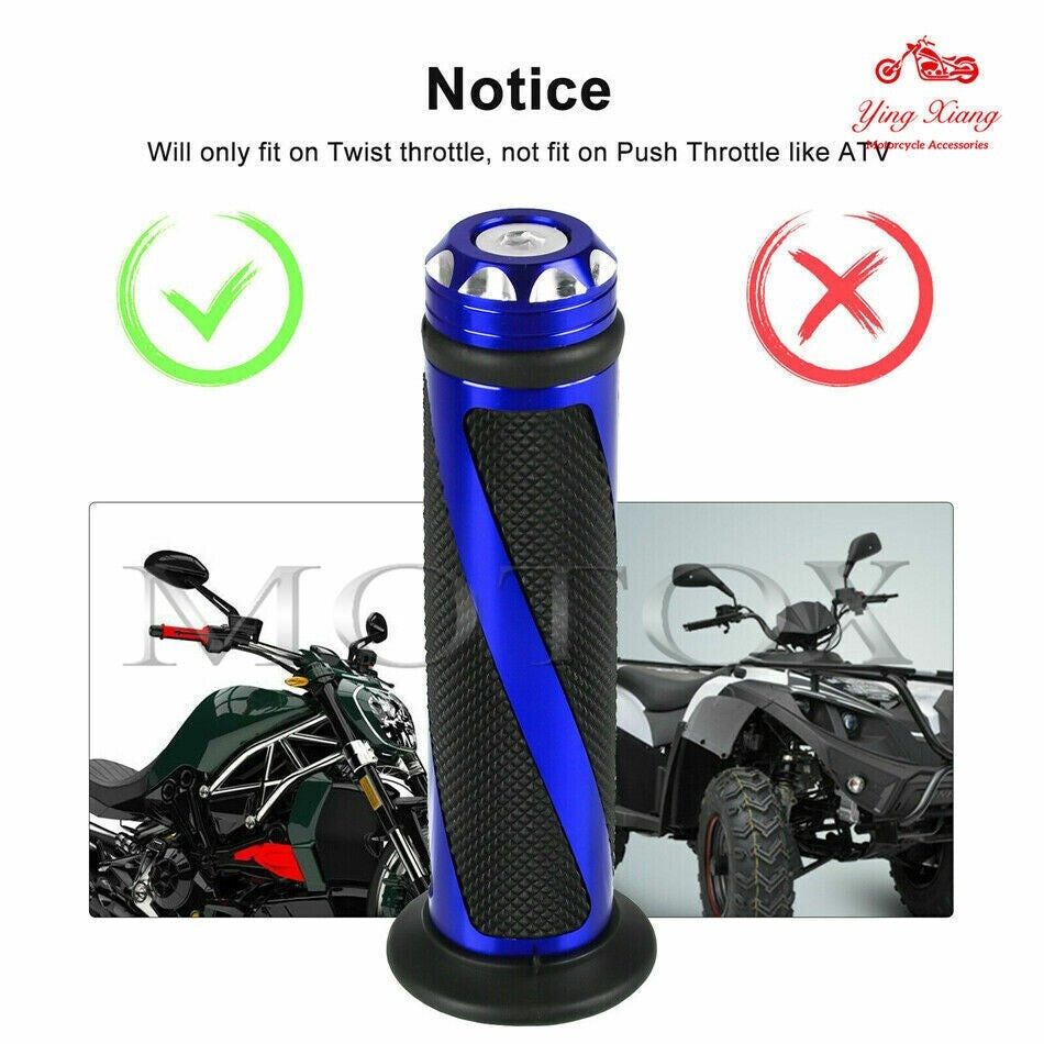 7/8 Handle Bar Hand Grip Fit For ZX10R 9R 7R 14R ZZR1400 ER-6N ER-6F 650