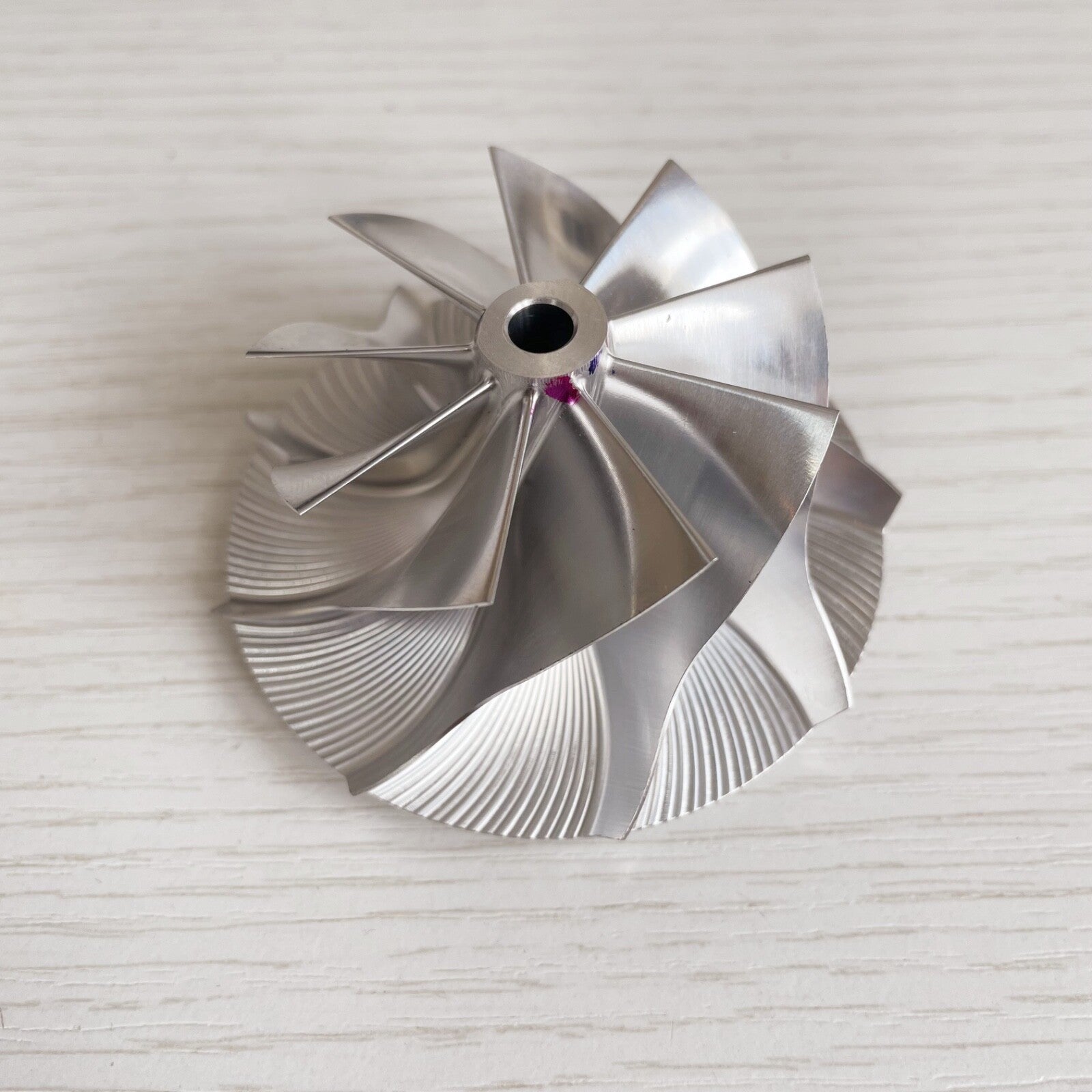 K16 Reverse 49.55/67.00 mm 9+0 Blade Performance Turbine Blank Compressor Wheel