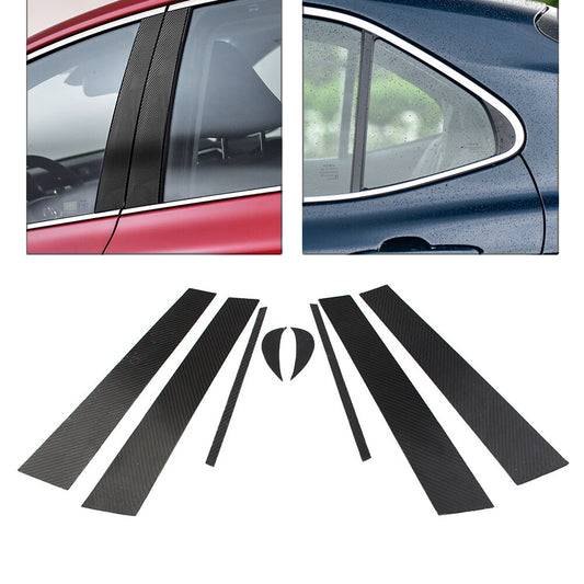 8 Pcs Car Exterior Door Window B Pillar Post Cover Trim for Toyota for Camry 2018-21