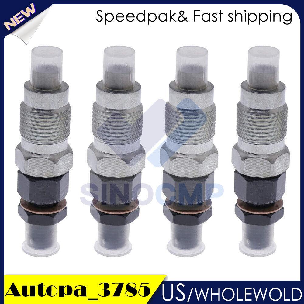 4PCS Fuel Injectors 1C010-53900 For Kubota M6800S M8200 M9000 Engine V3600 V3300
