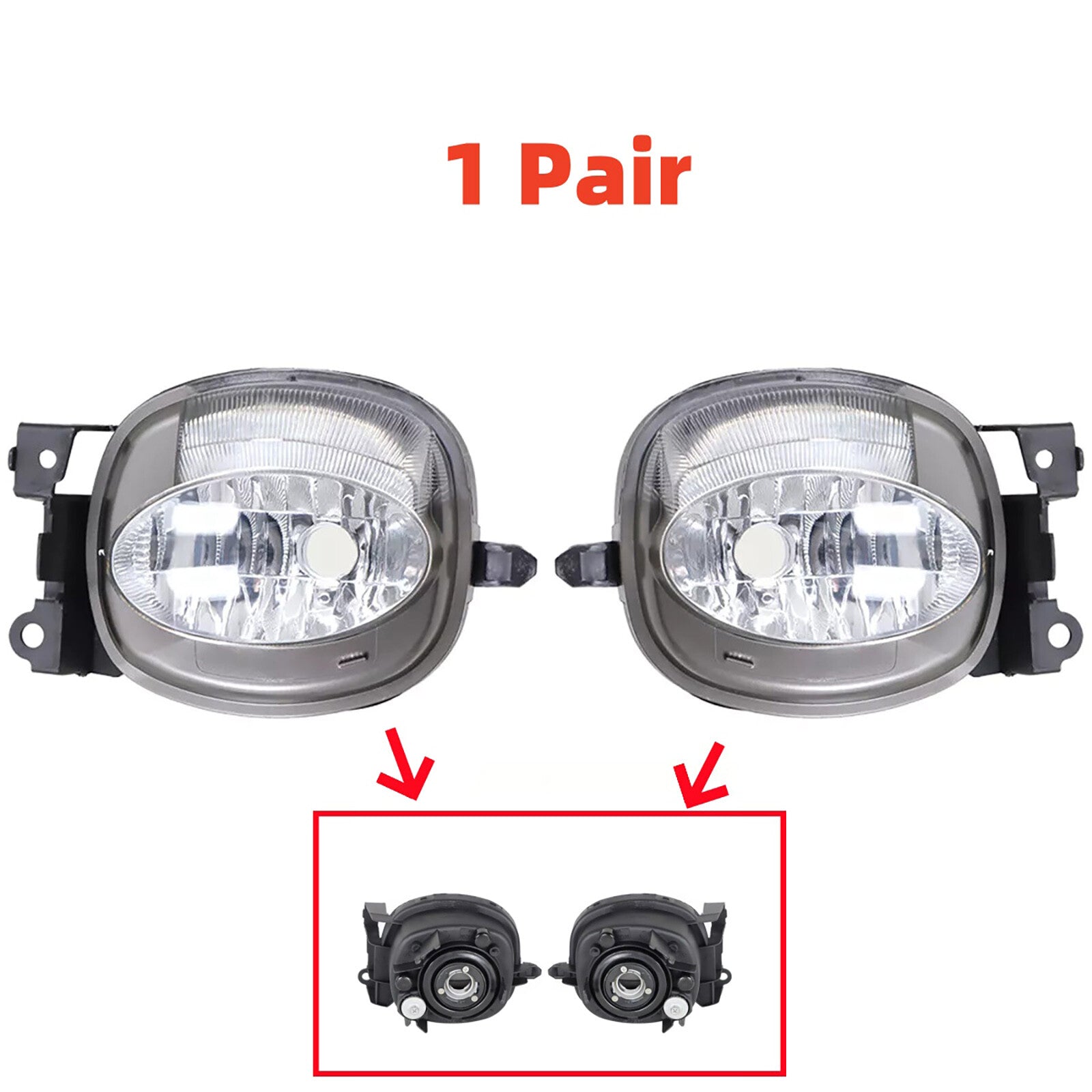 1 Pair Bumper Chrome Fog Light Fog Lamp Kit for Lexus ES350 2007 2008 2009