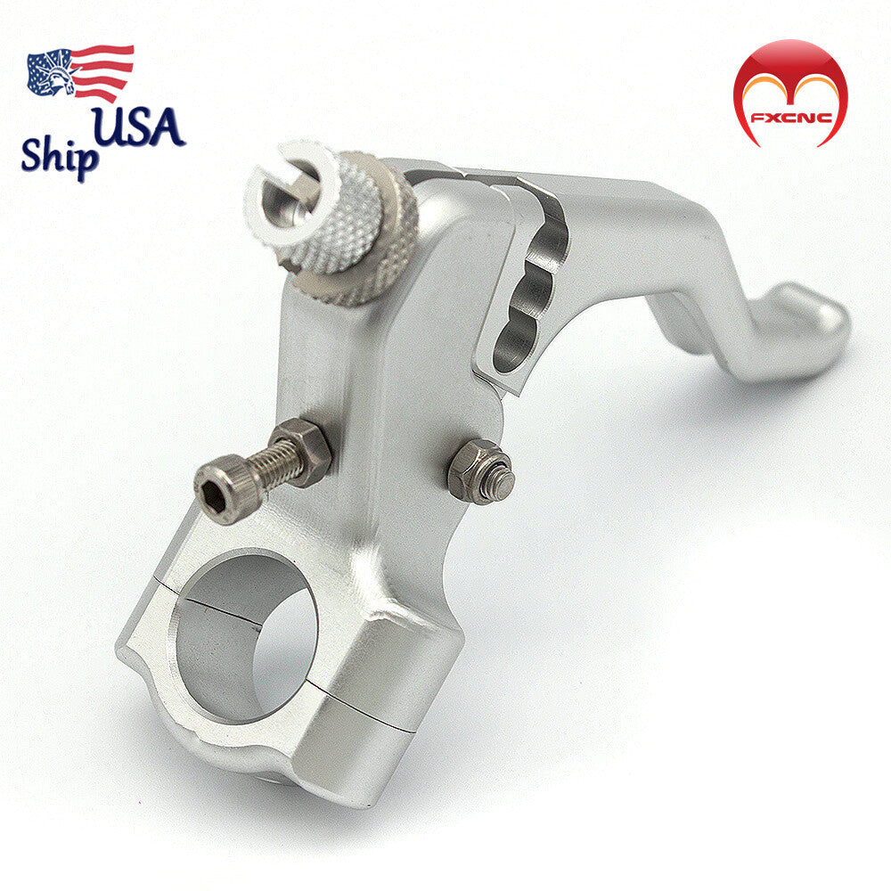 Silver CNC short version suitable for Honda stunt clutch lever cable performance easy pull rod
