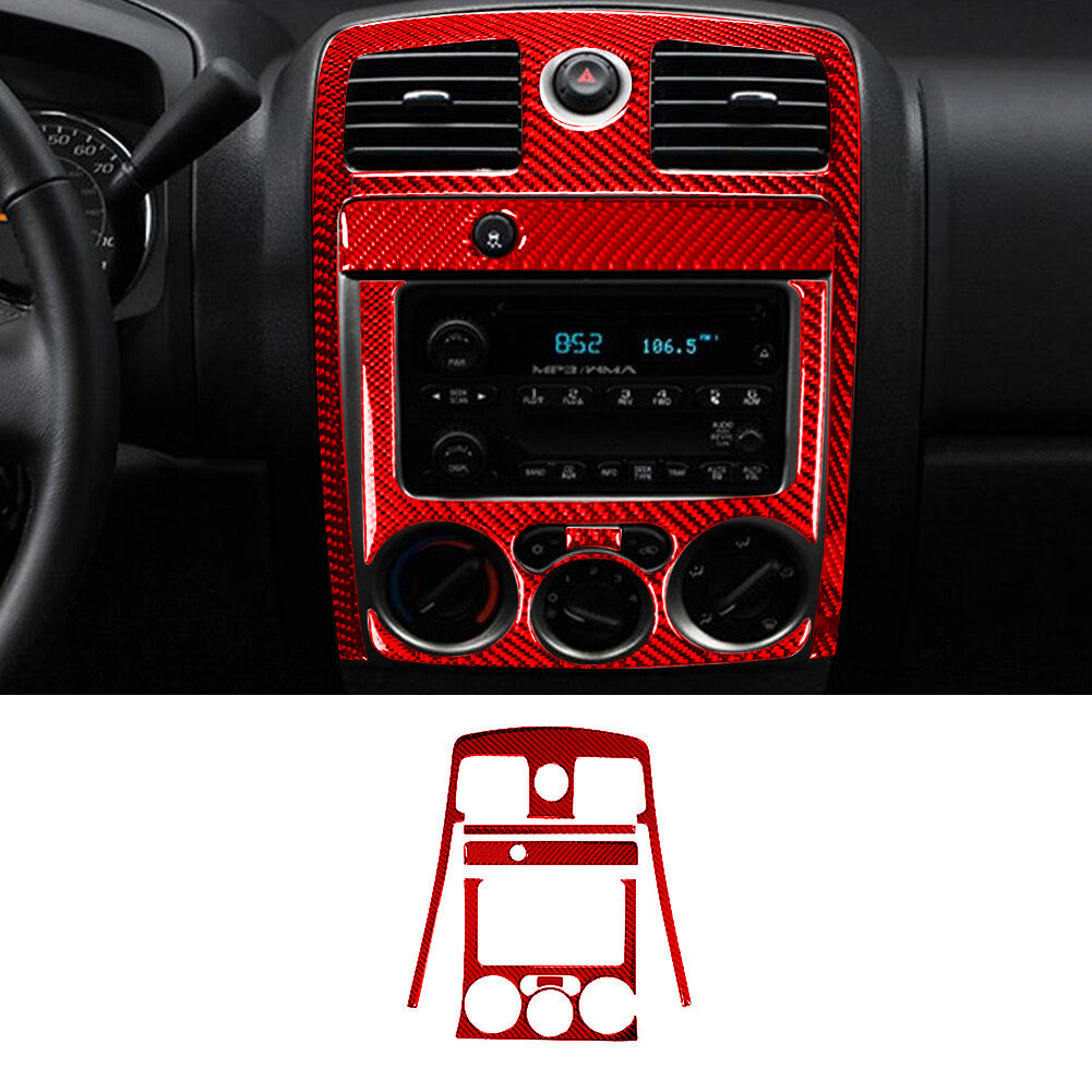Red Carbon Fiber Radio Climate Surround(TCS) Cover For Colorado for Canyon 2005-2012
