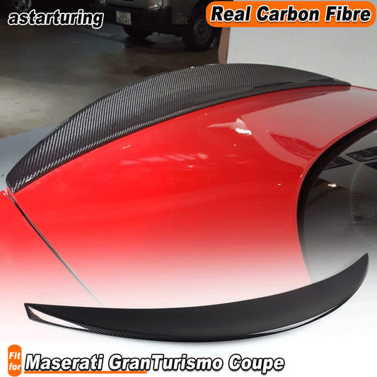 Fit for Maserati GranTurismo Coupe 2012-14 REAl Carbon Rear Trunk Spoiler Wing
