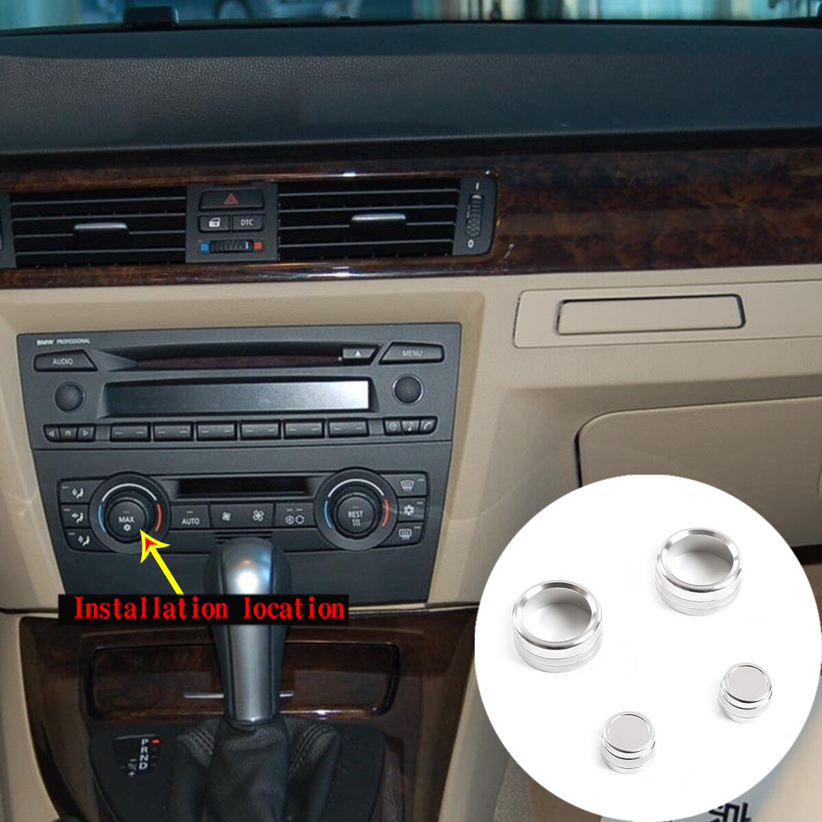 4-Piece Carbon Fiber Steering Wheel Button Sticker Decoration for Toyota Tacoma (2011-15)