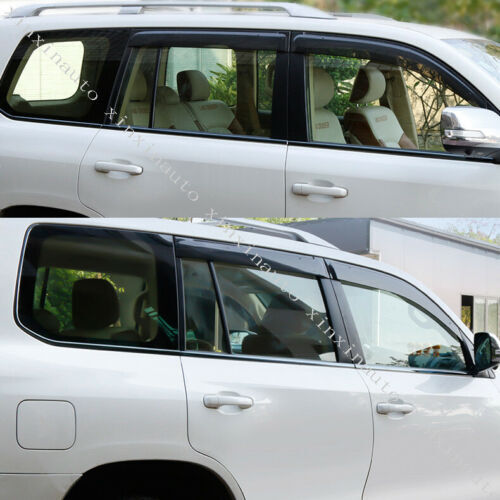 for Land Cruiser LC200 2008-2021 Black Car Window Sill Trim Strips Molding Cover