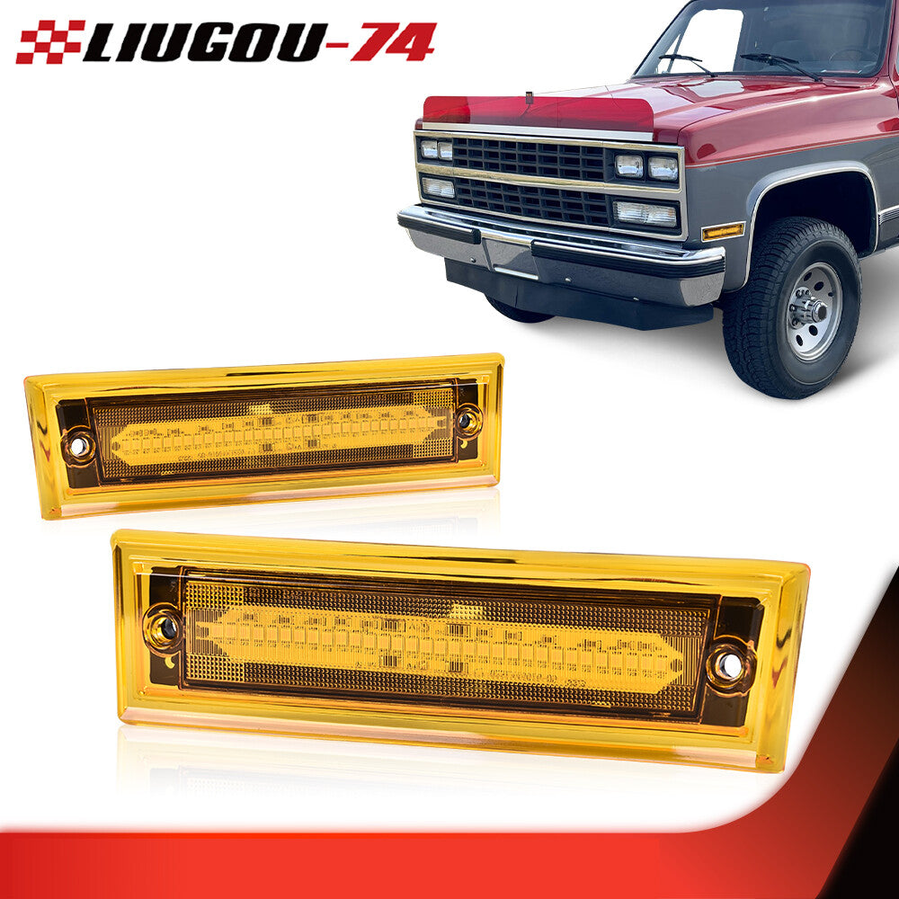 Brand new LED front marker light assembly suitable for 1981-1991 for Chevrolet C10 C20 C30 for GMC models.