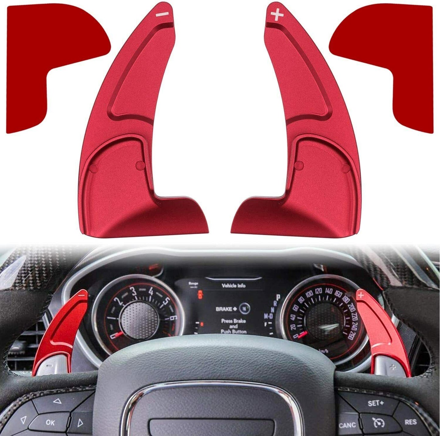 1 Steering Wheel Shift Paddle Extended Shifter Trim for Dodge for Challenger Charger