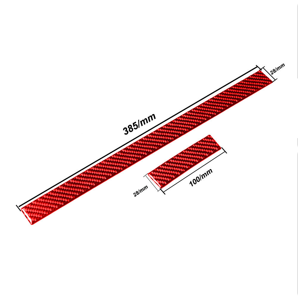 2Pcs Red Carbon Fiber for Co -pilot Strip Trim Cover for Subaru Forester 2005-2008