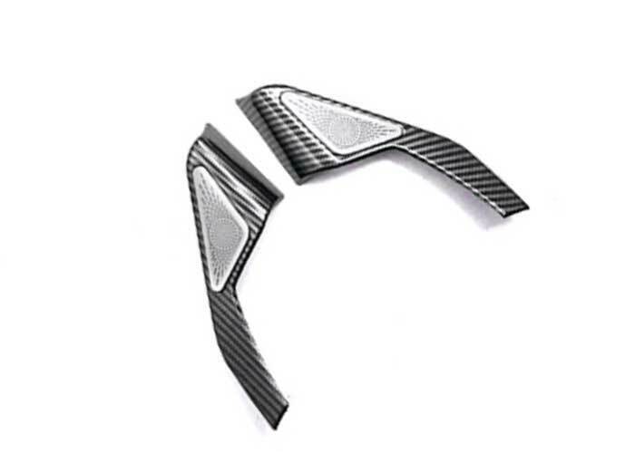 A Post Speaker Frame Cover Trim 2PCS for Honda for Civic 2022-2023 11th Carbon Fiber