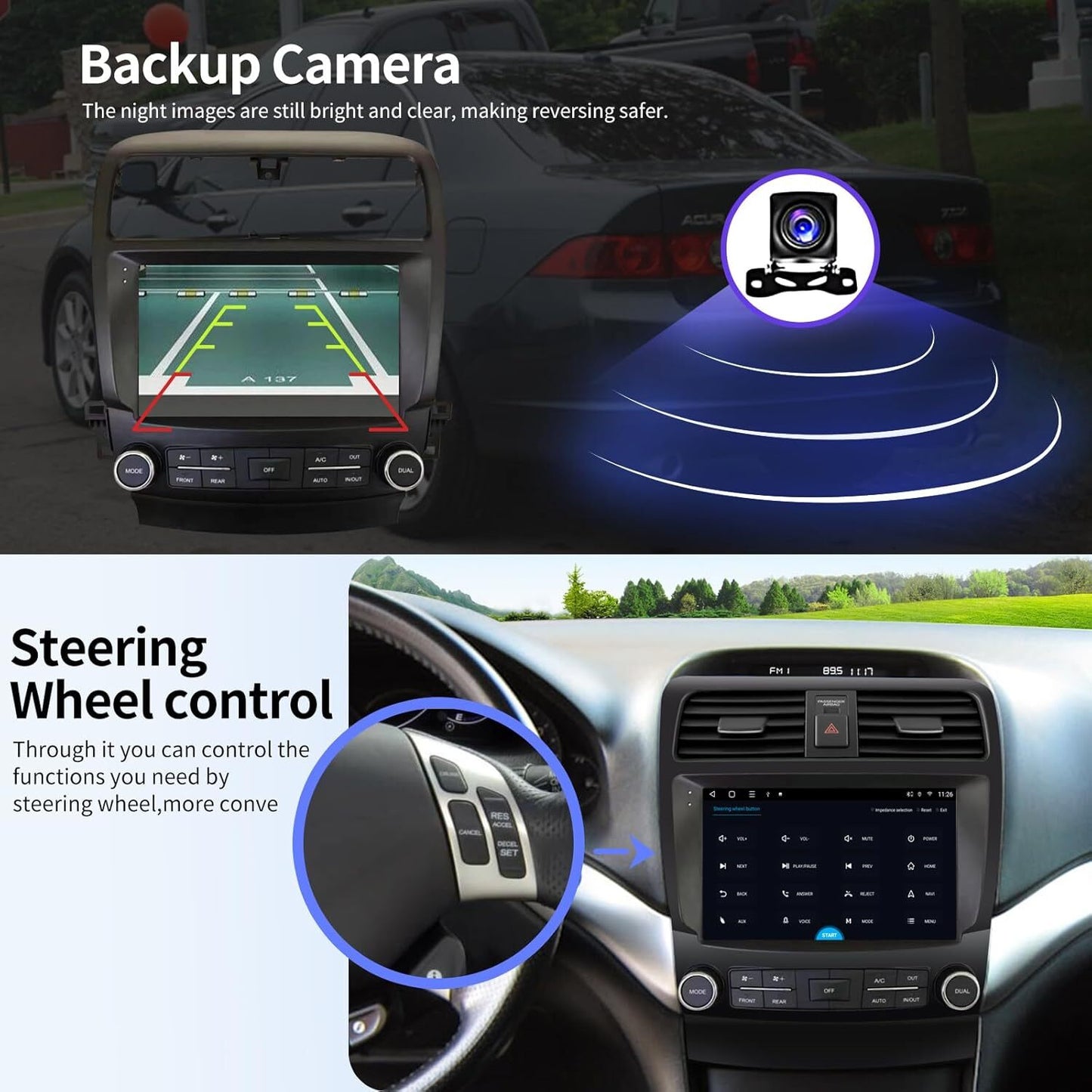 Car Radio for Acura TSX 2004-2008 Stereo Receiver Touch Screen Carplay Android