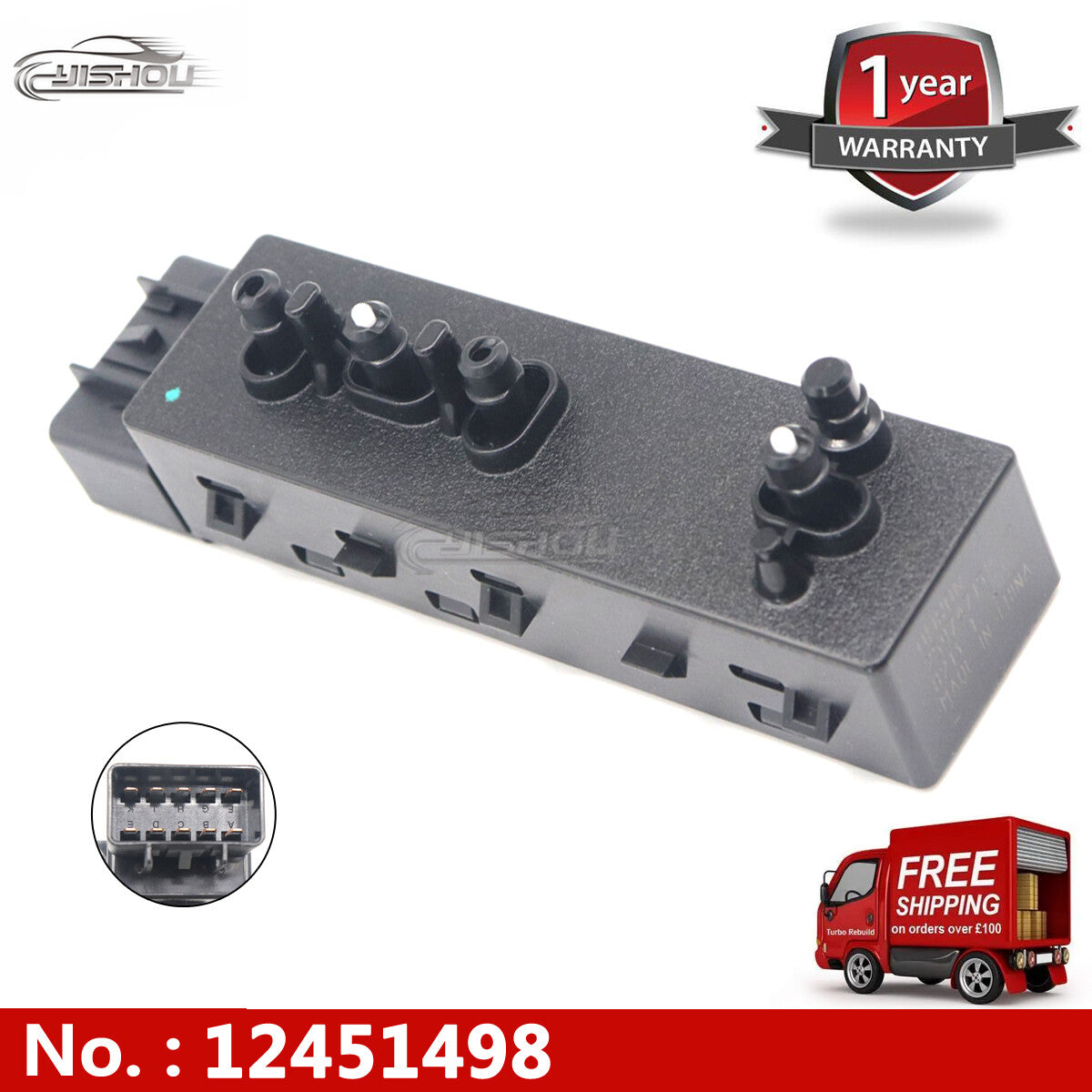 Right passenger-side power for seat control switch for Chevrolet Tahoe Avalanche 2007-13