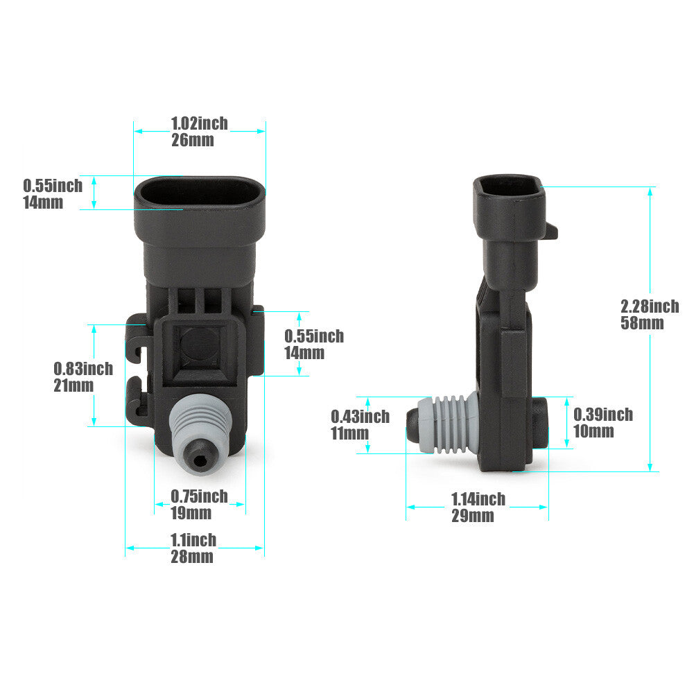 Fuel tank pressure sensor suitable for Chevrolet , for Buick , for Cadillac , for GMC , for Hummer , for Isuzu 16238399