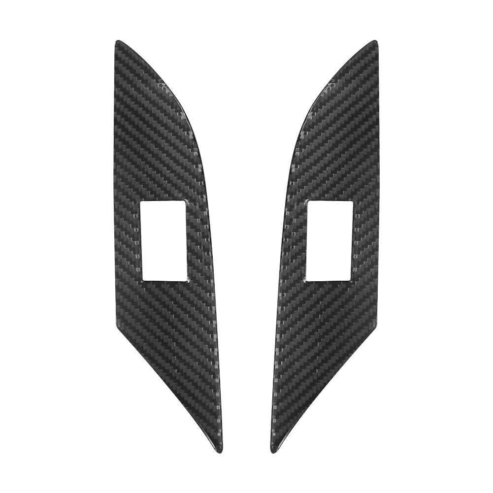 2X Carbon Fiber Rear Door Handle Panel Cover Trim for Toyota Hilux 2015-2021