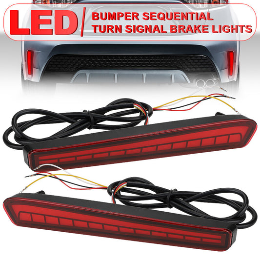 2X LED Rear Bumper Reflector Tail Brake Light for Toyota for Corolla Sedan 2010-2021