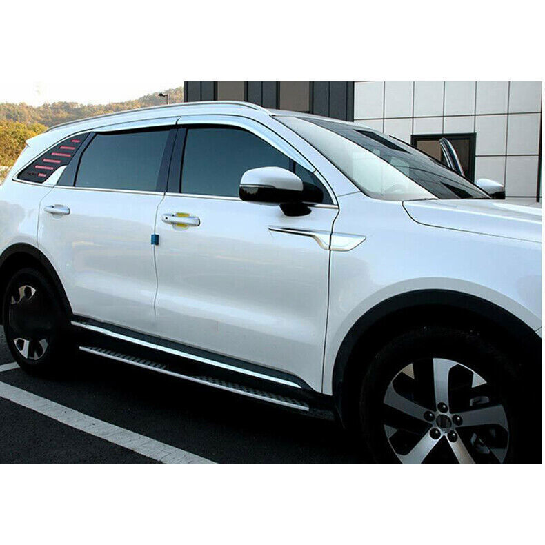 for Kia Sorento 2021-2023 Chrome Window Wind Visors Sun Rain Guard Vent Shield