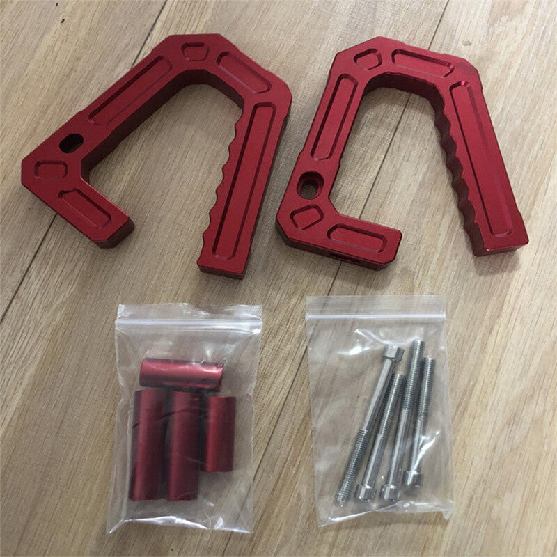 Red front grip handle, aluminum compatible with for Jeep for Wrangler JK 2007-2018