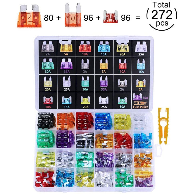 272x Car Blade-type Automotive Fuses Replacement Standard for Mini Low Profile
