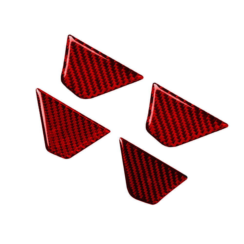 Red Inside Door Handle Trim Interior Carbon Fiber Sticker for Audi Q7 2016-2019