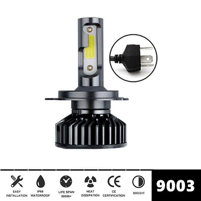 1Pc 9003 H4 LED Headlight Bulb 10000W 1000000LM Hi/Lo Beam Super Bright White