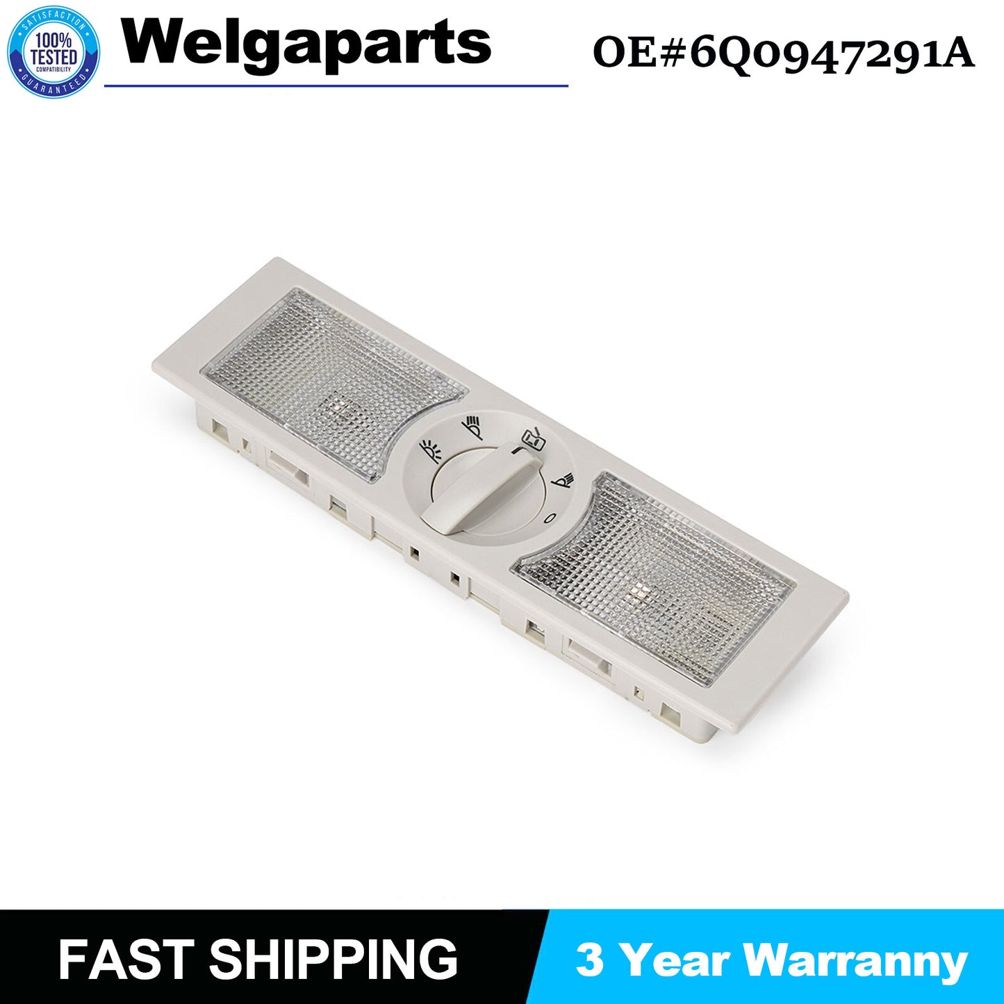 Interior Roof Dome Reading Light Lamp for VW for SEAT Alhambra 2003-2010 6Q0947291A