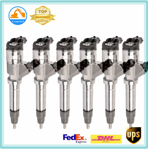 6PCS Fuel Injector 0986435504 for GMC Savana for Sierra LLY 2500 3500 6.6L 2004-2005