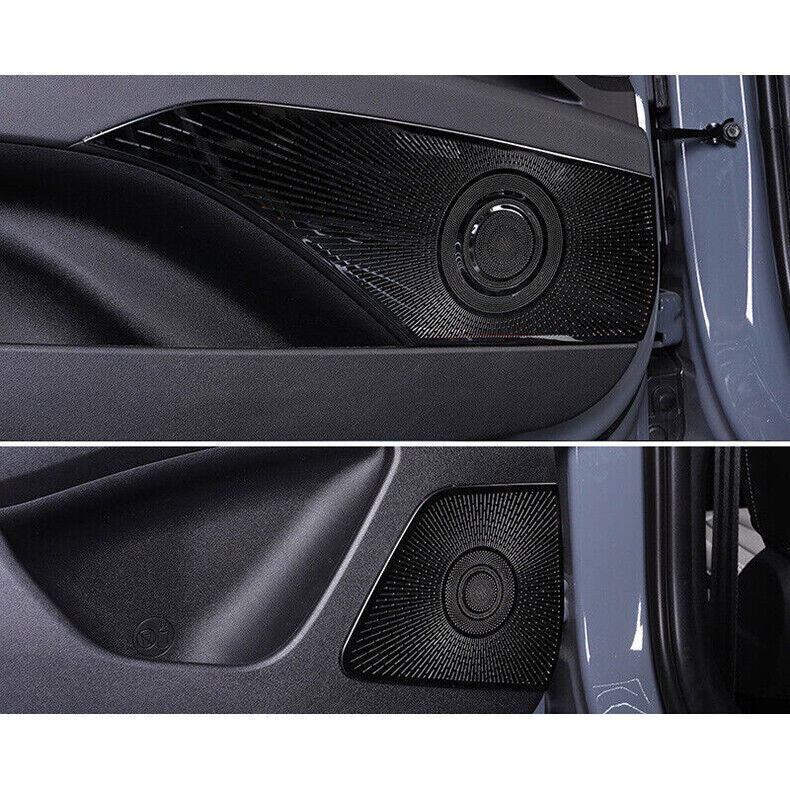 for Hyundai for Elantra 2021-2023 Black titanium Inner Door Speaker Cover Panel Trim