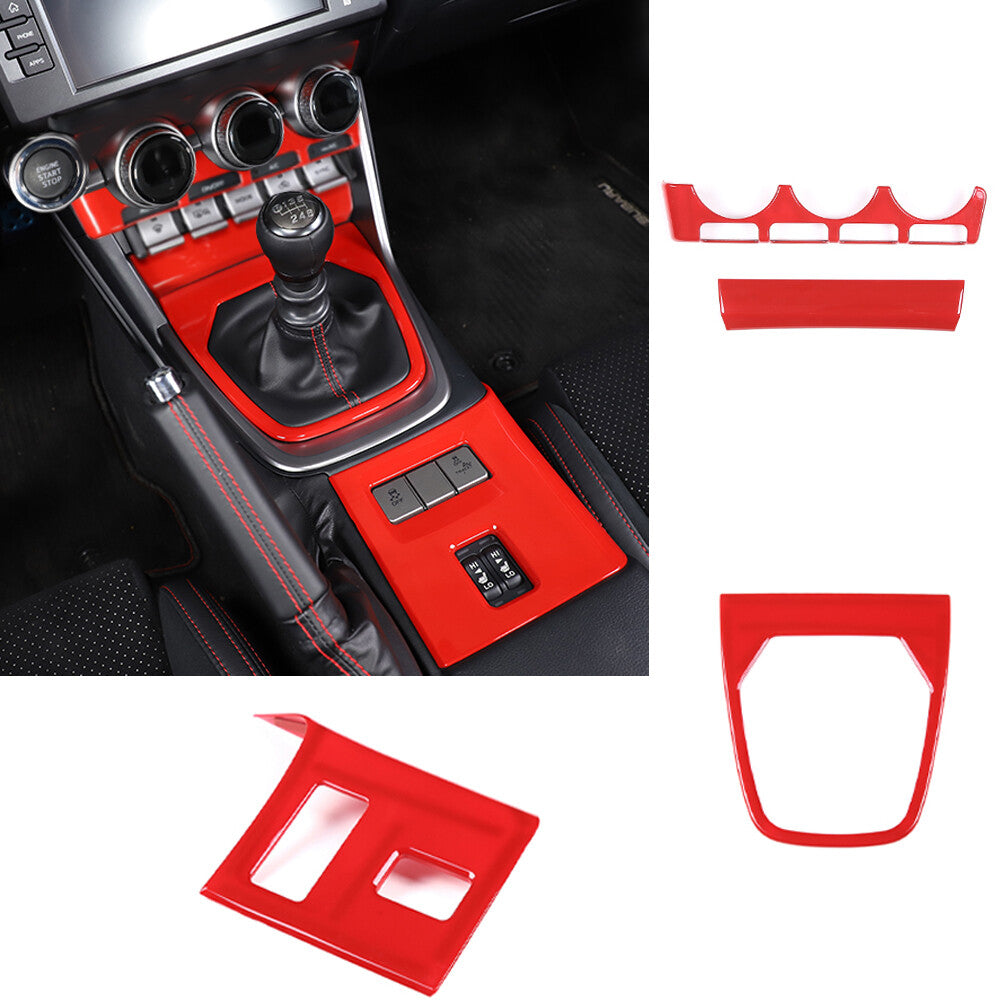 4-piece carbon fiber interior door armrest lower cover trim for Toyota Tundra 14-20