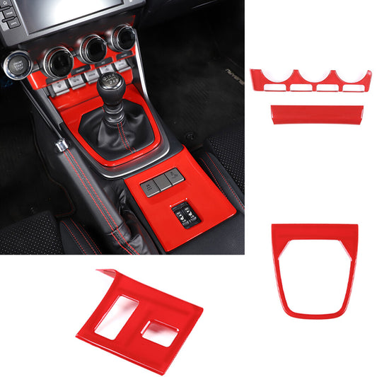 4-piece carbon fiber interior door armrest lower cover trim for Toyota Tundra 14-20