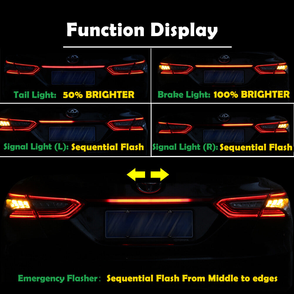 Red-lens LED brake taillights with turn signals are suitable for 2018 and 2019 for Toyota Camrys.