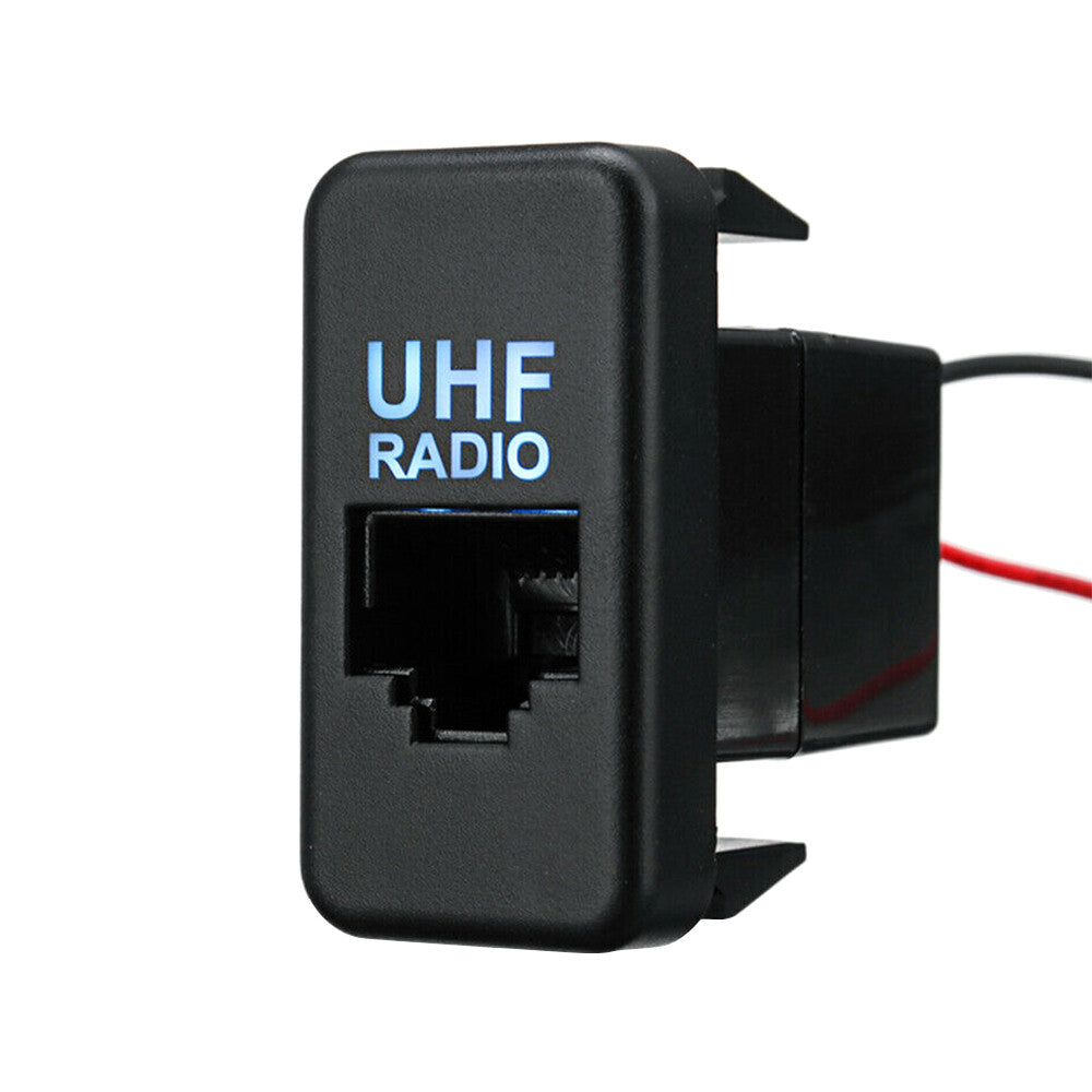 UHF Blank Socket RJ45 dio Switch Panel Dash Blue Fits for Toyota Hilux Landcruiser