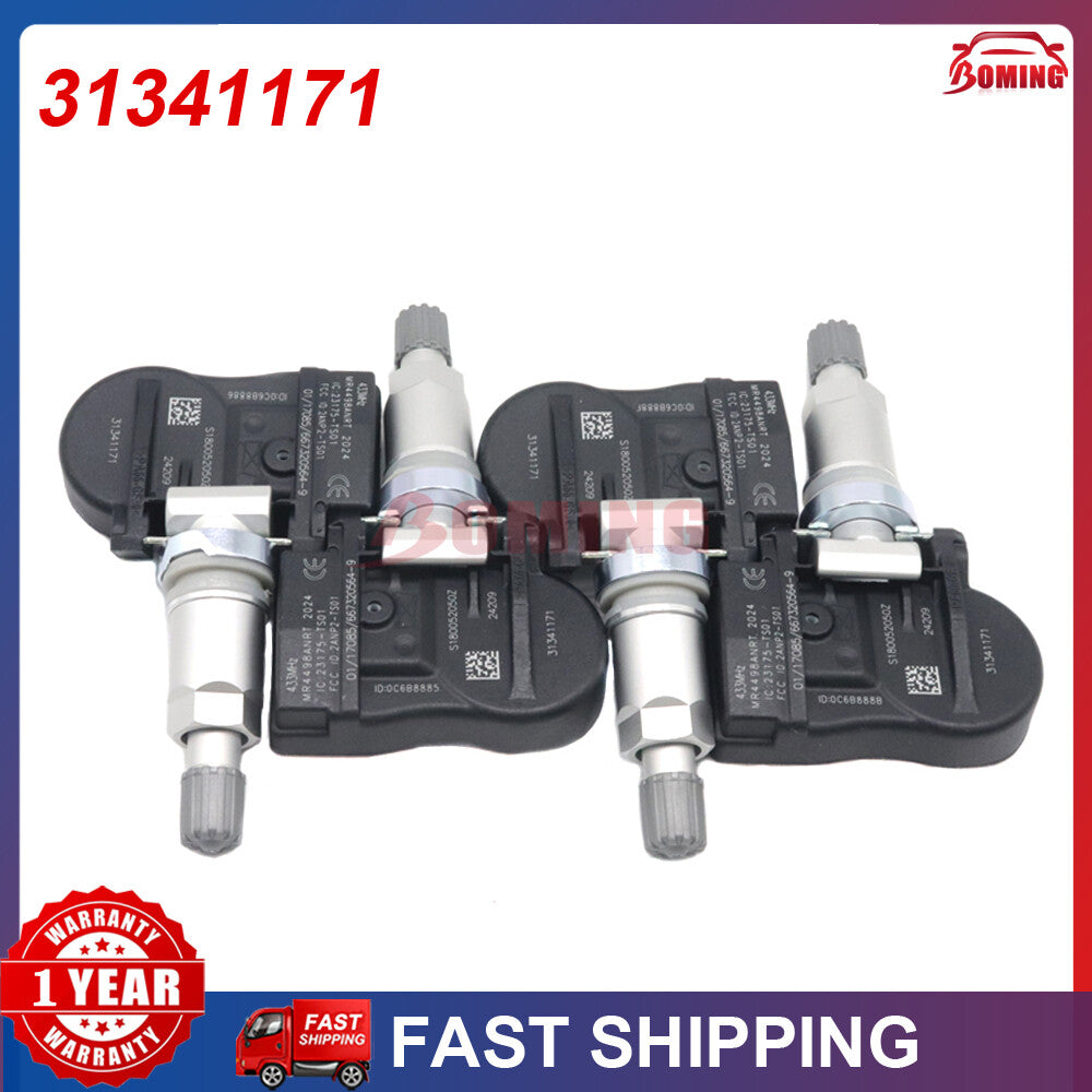 4-pack Tire Pressure Sensors (TPMS) for Volvo C30, C70, S60, S80, V60, XC60 31341171