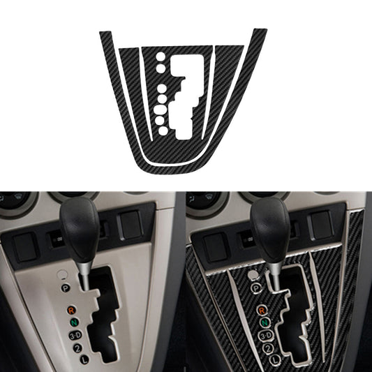 2Pcs Carbon Fiber Gear Shift Panel Frame Cover Trim for Toyota Matrix 2009-2014