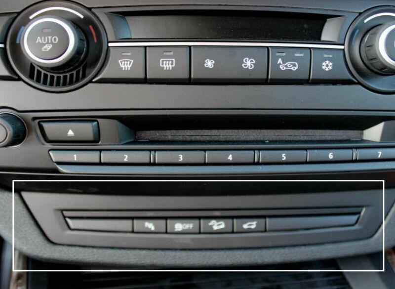 for BMW X5 X6 E70 E71 2008-2013 Blue Steel Console CD Button Control Frame Trim