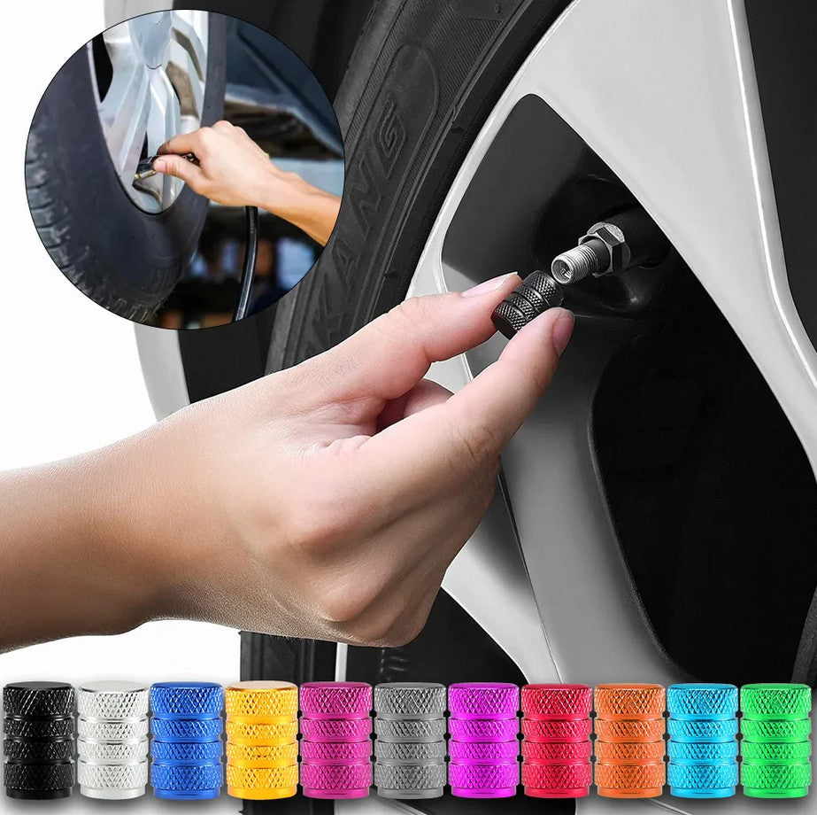 4-piece car tire valve cover rod air dust cover, dustproof and rustproof, sky blue, suitable for Nissan .