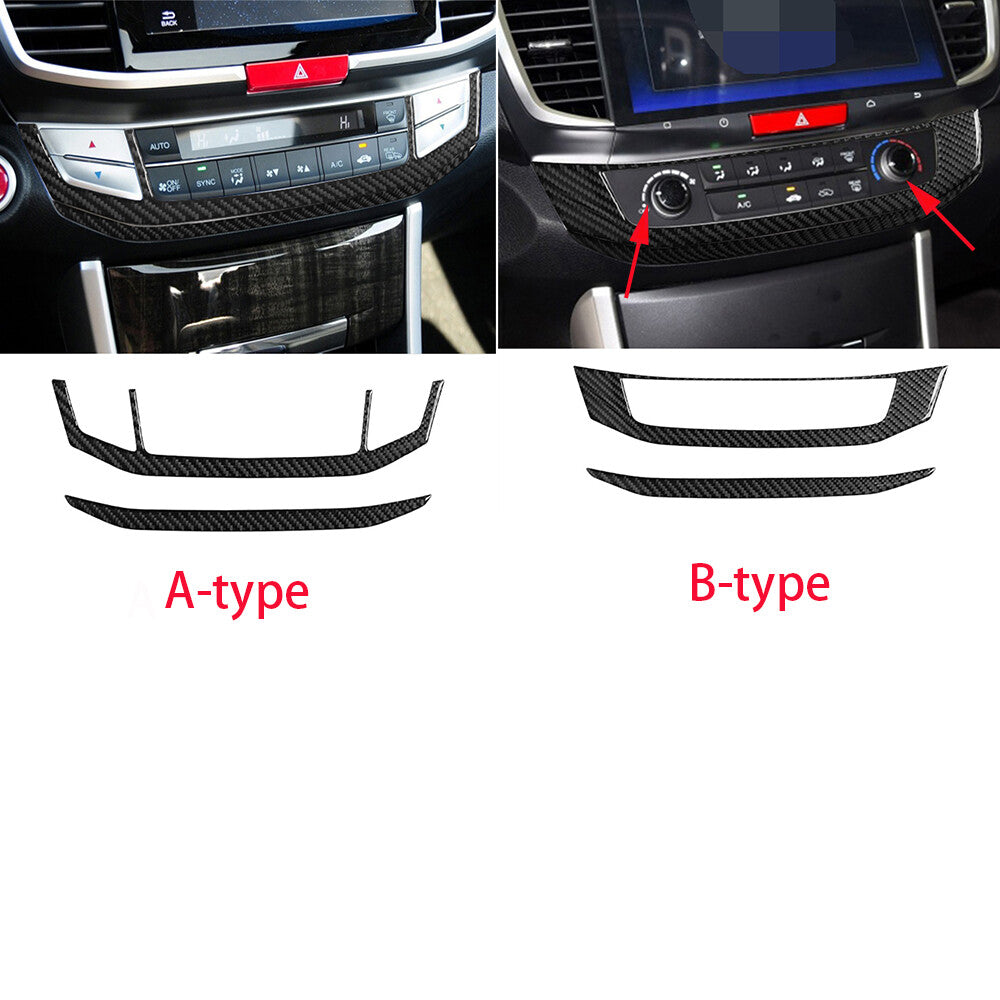 Red Carbon Center Console Air Condition AC Panel Trim for Honda Accord 2013-2017