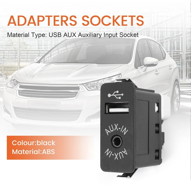 Car USB AUX In Plug Auxiliary Input Socket Adapter for BMW E81 E87 E90 F10 F12