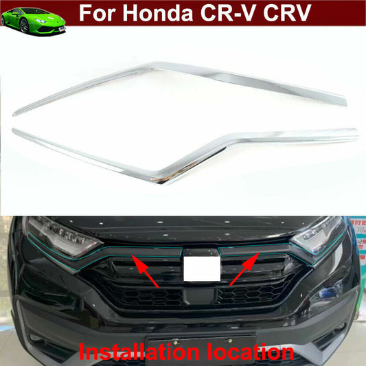 for Honda CRV CR-V 2020-2022 Chrome ABS Front Central Grille Molding Strip Trim