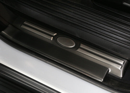 Steel for Land Rover Discovery 4 2010-16 Inner Sill Threshold Black Scuff Plate