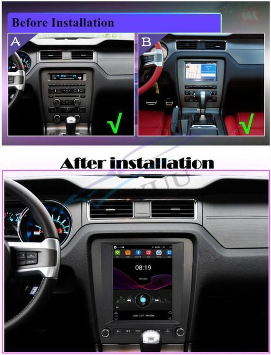 Vertical ar Stereo for Ford for Mustang 2010-2014 C9.7 Radio GPS Navi WiFi OBD RDS
