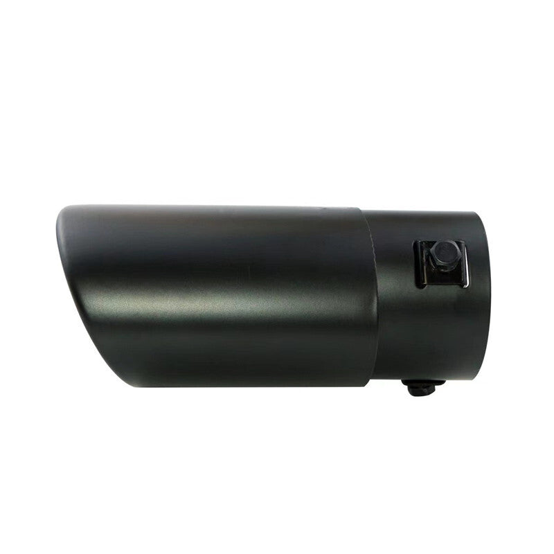 1Pcs Car 70mm Exhaust Tail Muffler Tip Straight Pipe Single Outlet Matte Black