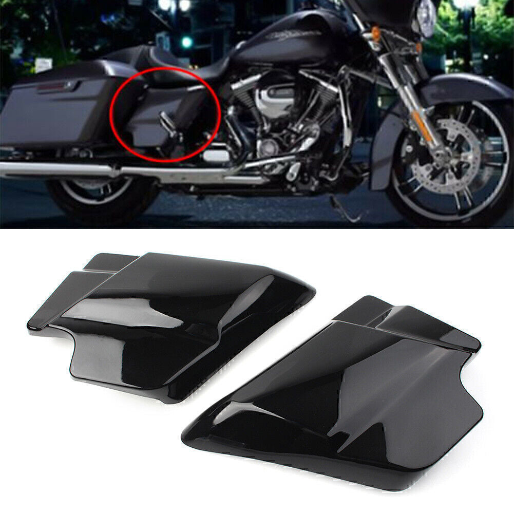 Pair Black Side Covers for Harley Touring Road King Electra Glide 2009-2023