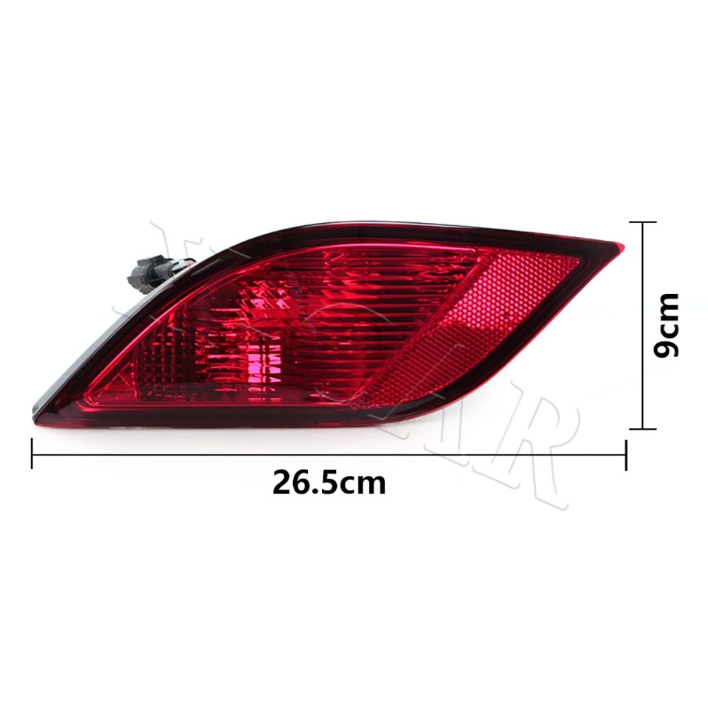 A pair of rear bumper reflectors for brake lights and rear fog lights suitable for ISUZU MU-X MUX 2013-2017.