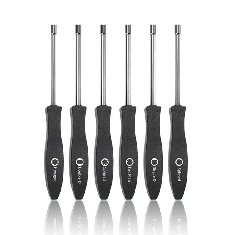 6Pc Carburetor Adjusting Screwdriver Carb Tool Set w/Splined/Pacman/Double D Kit
